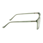 Rectangular Transparent Green Eyeglass Frame