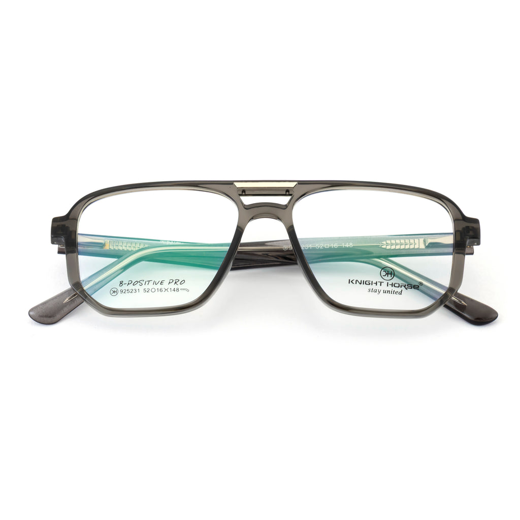 Rectangular Double Bridge Eyeglass Frame