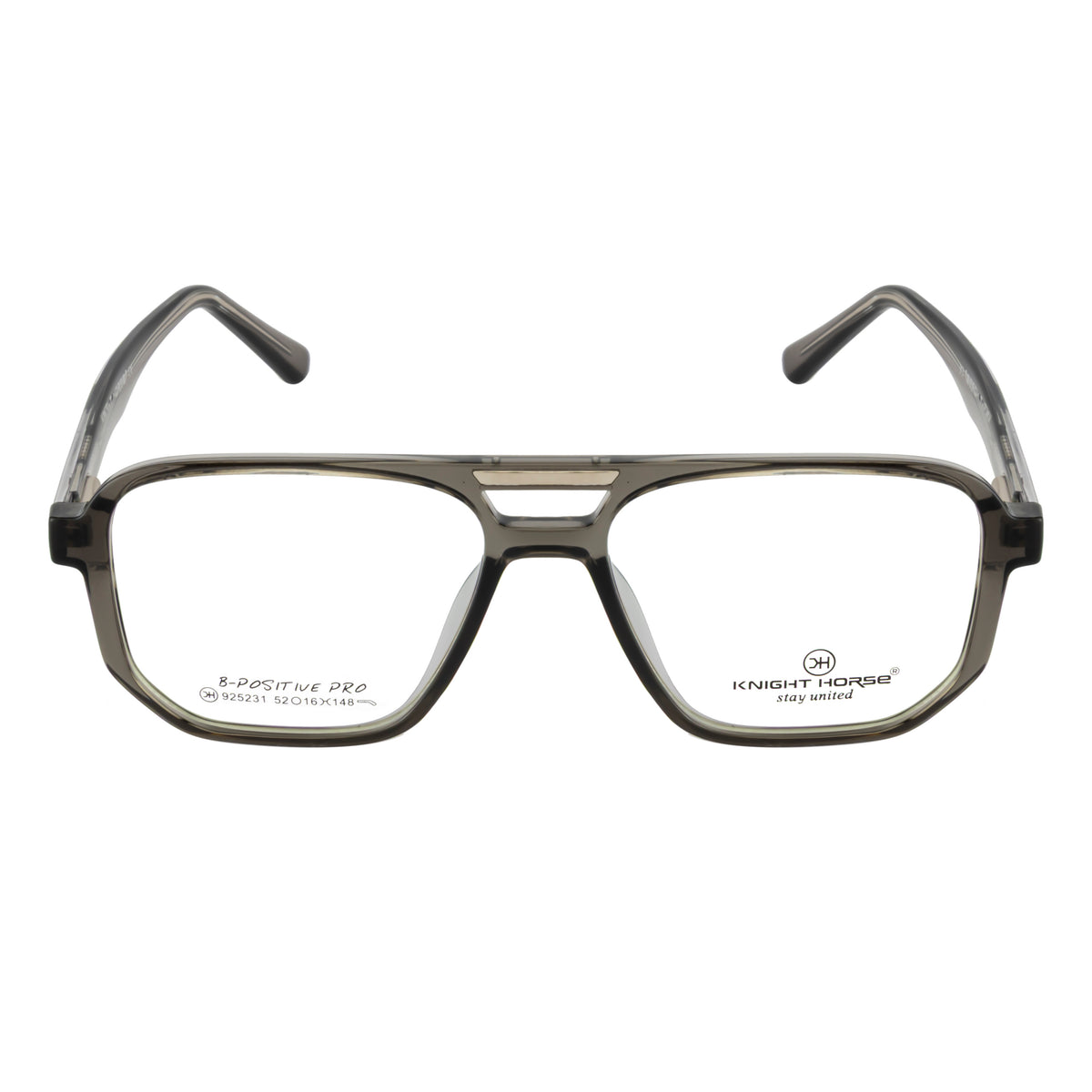 Rectangular Double Bridge Eyeglass Frame