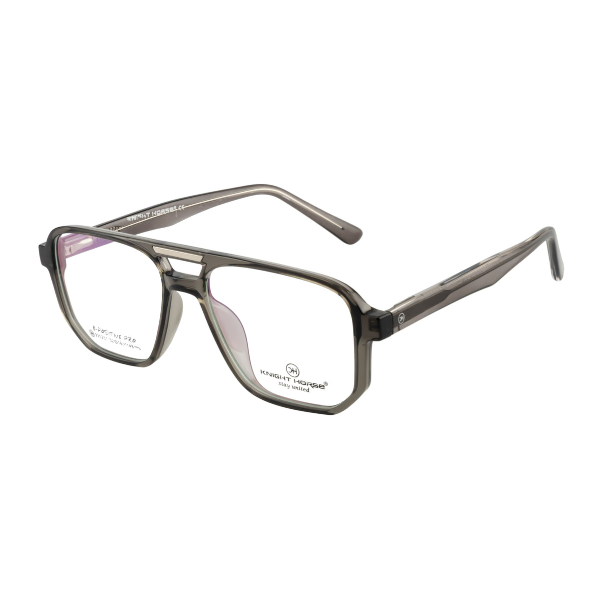 Rectangular Double Bridge Eyeglass Frame