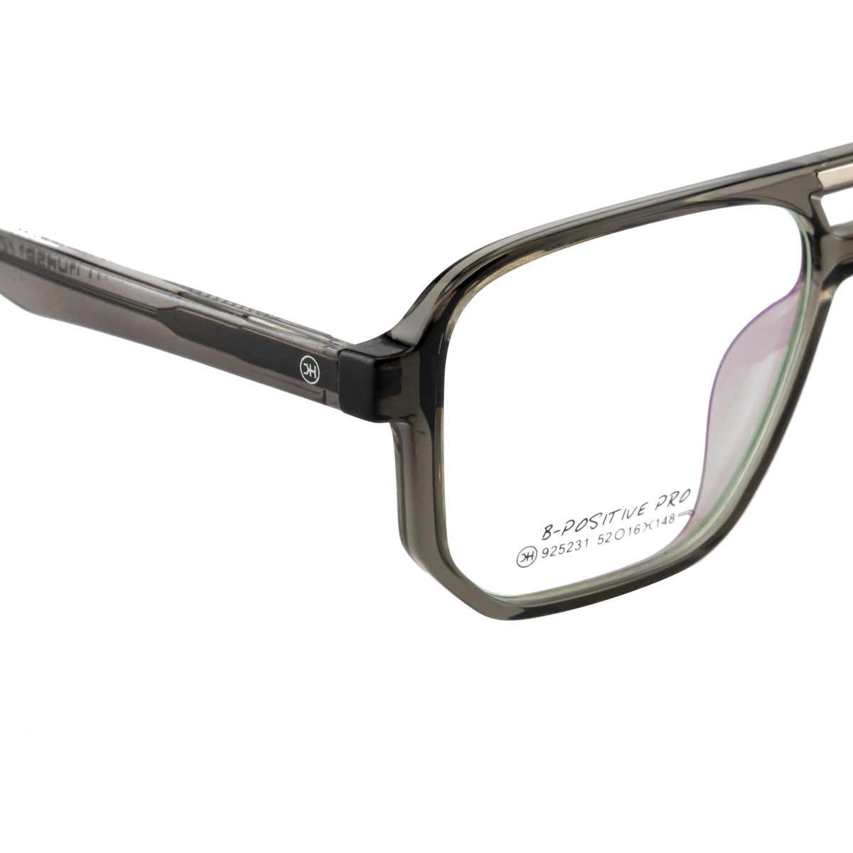 Rectangular Double Bridge Eyeglass Frame