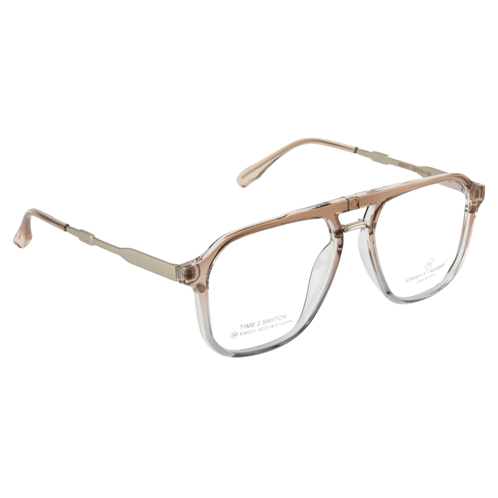 4-in-1 Magnetic Clip-On Eyewear – Clear Square Frame