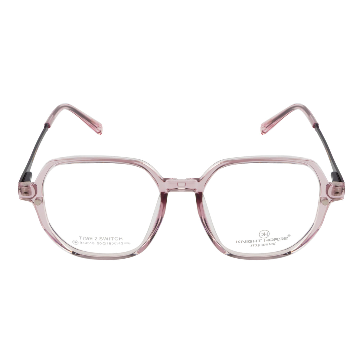 4-in-1 Magnetic Clip-On Eyewear – Pink Square Frame