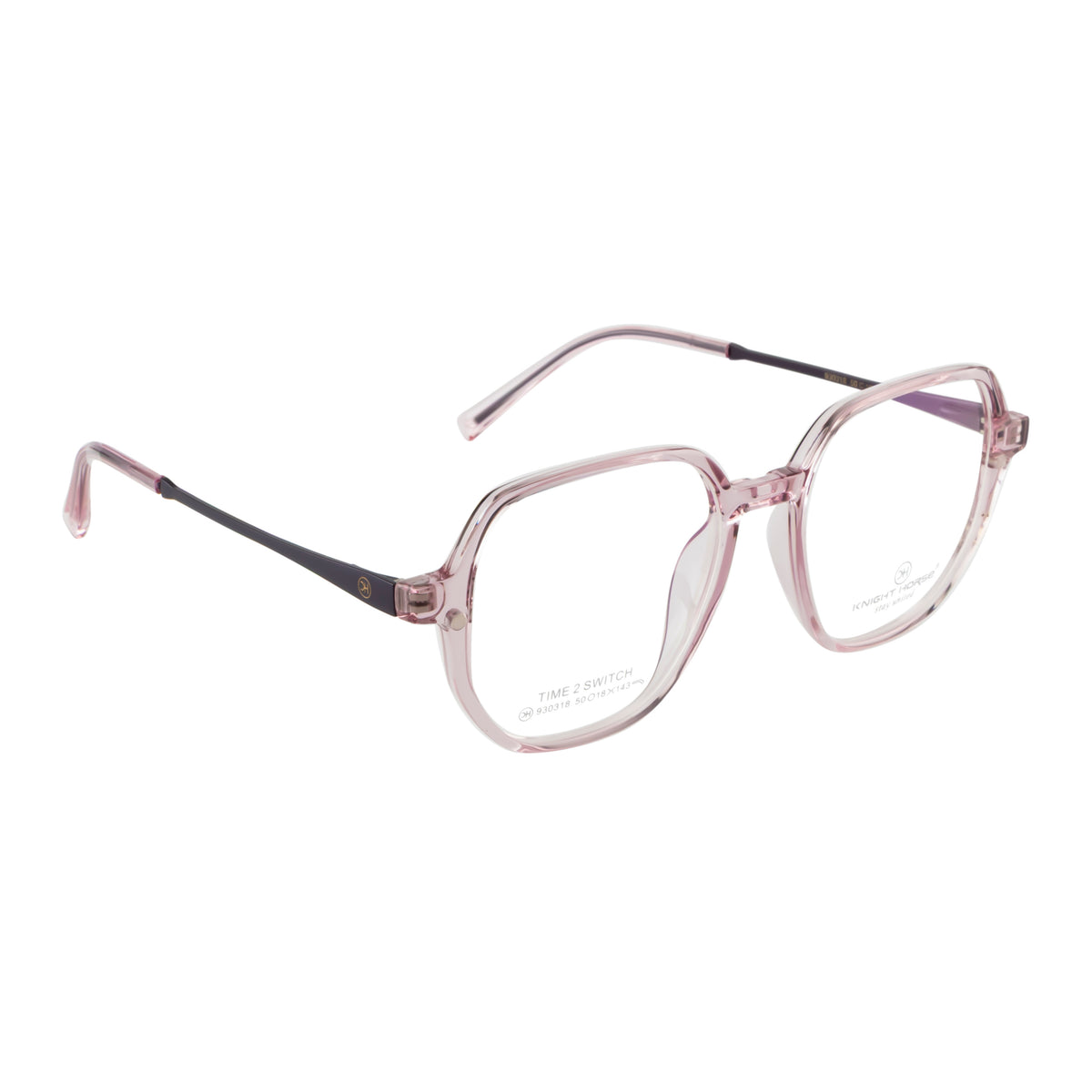 4-in-1 Magnetic Clip-On Eyewear – Pink Square Frame