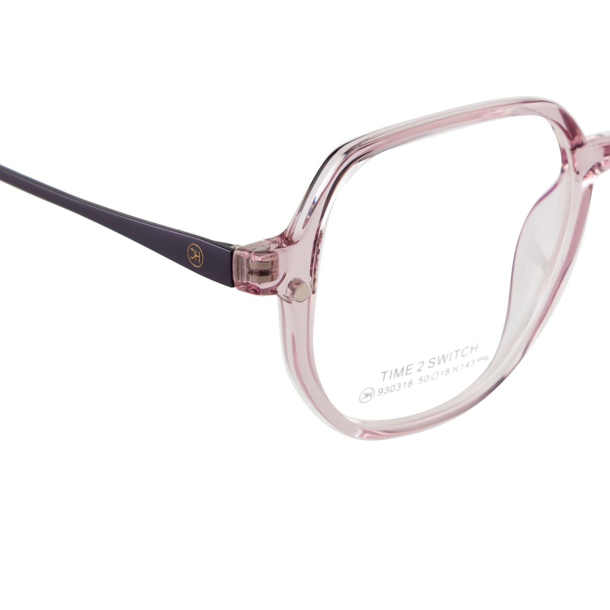 4-in-1 Magnetic Clip-On Eyewear – Pink Square Frame