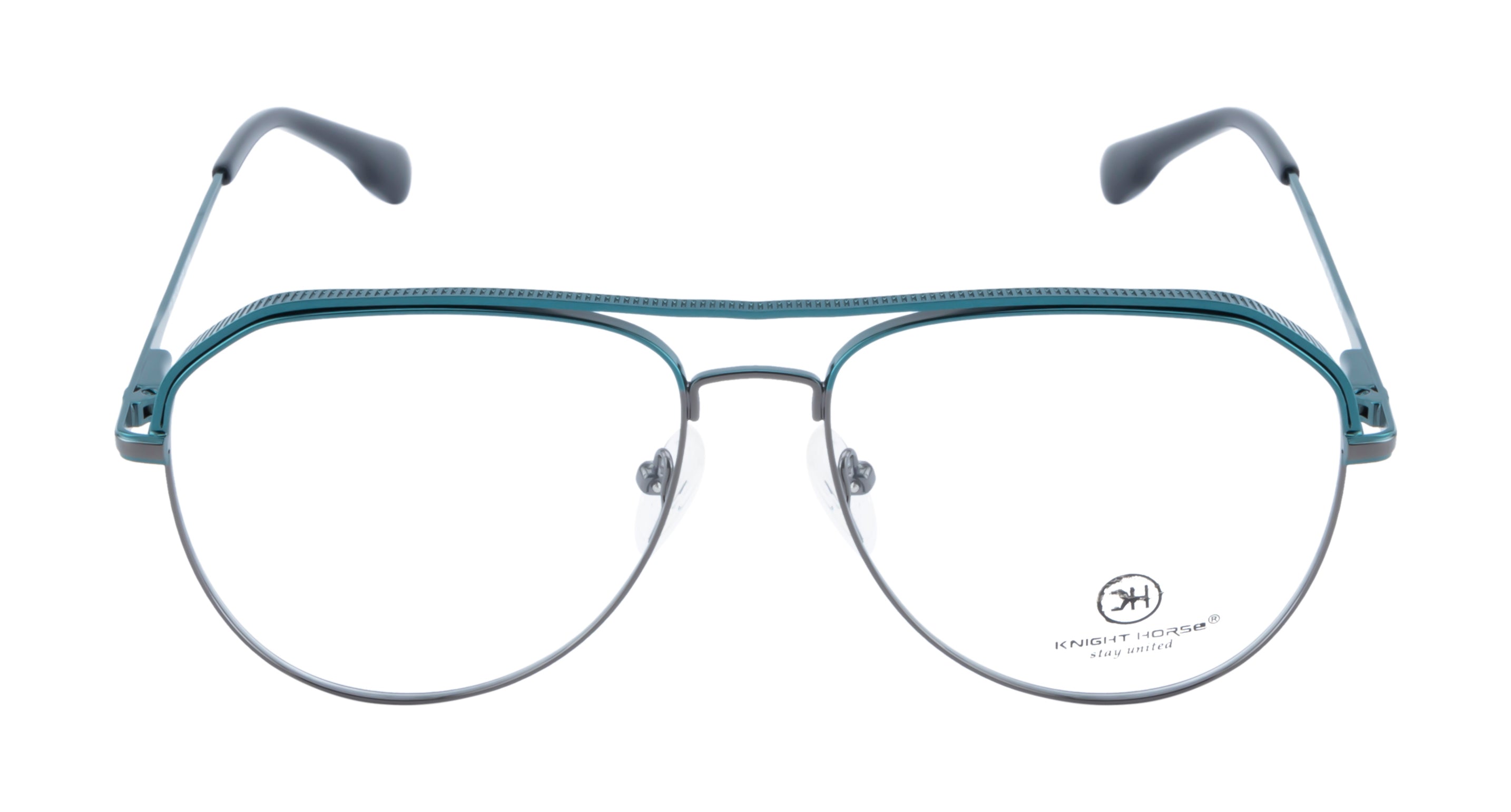 Knight Horse Designer Aviator Double-Bar Men’s Frame – Dual Color Edition