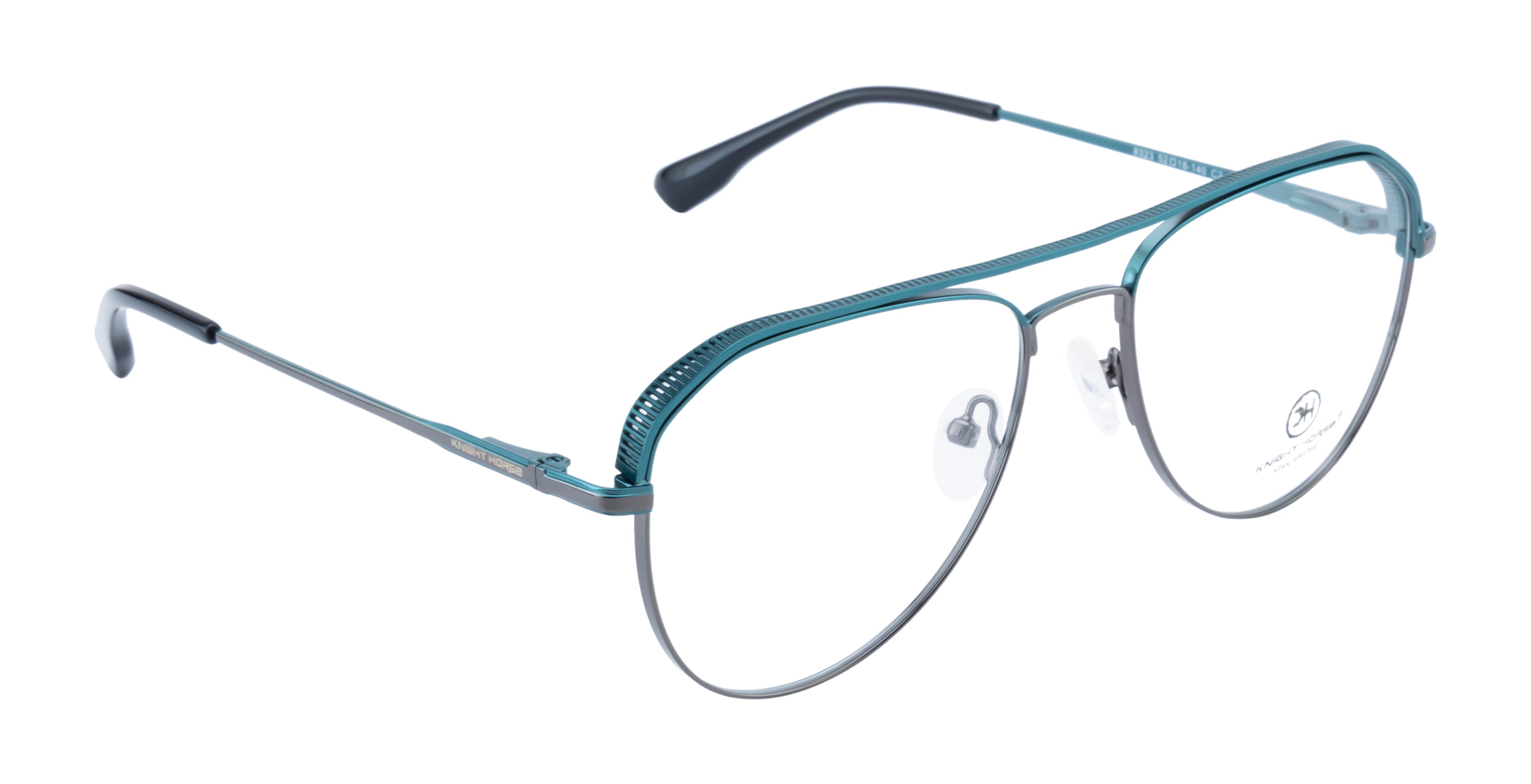 Knight Horse Designer Aviator Double-Bar Men’s Frame – Dual Color Edition