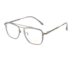 Double Metal Rim Eyewear: Modern Design with Spring Hinges | Grey Color