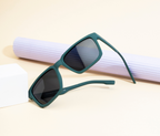 Polarized Sunglasses - Emerald Green with Obsidian Black Lenses