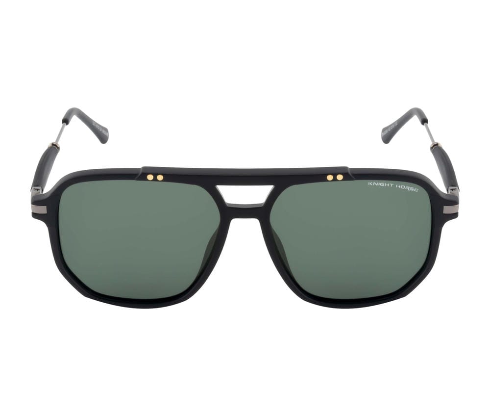 Knight Horse Polarized Black Double-Bar Sunglasses