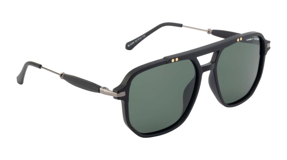 Knight Horse Polarized Black Double-Bar Sunglasses