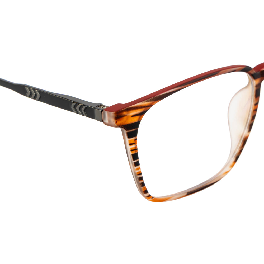 Trendy Unisex Eyewear Frame – Designer Sides & Tiger Look Finish
