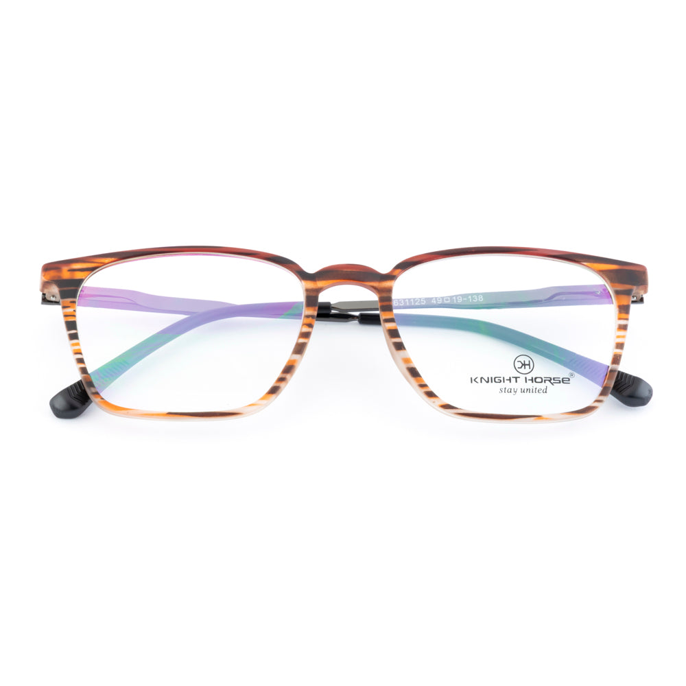 Trendy Unisex Eyewear Frame – Designer Sides & Tiger Look Finish