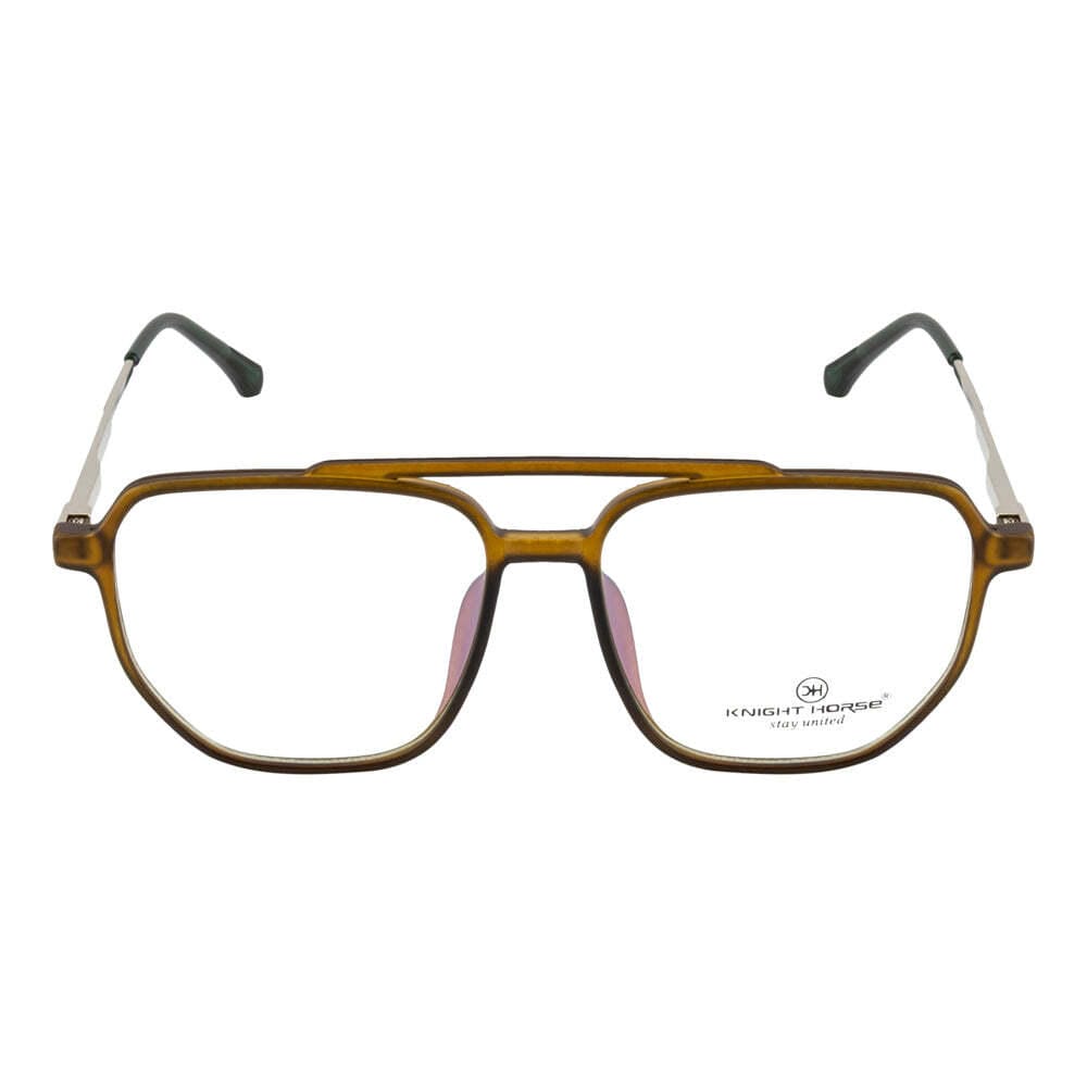Men’s Designer Eyeglass Frames - Gloss Brown, Modern Look