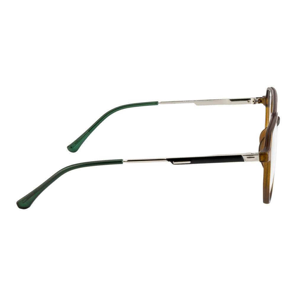 Men’s Designer Eyeglass Frames - Gloss Brown, Modern Look