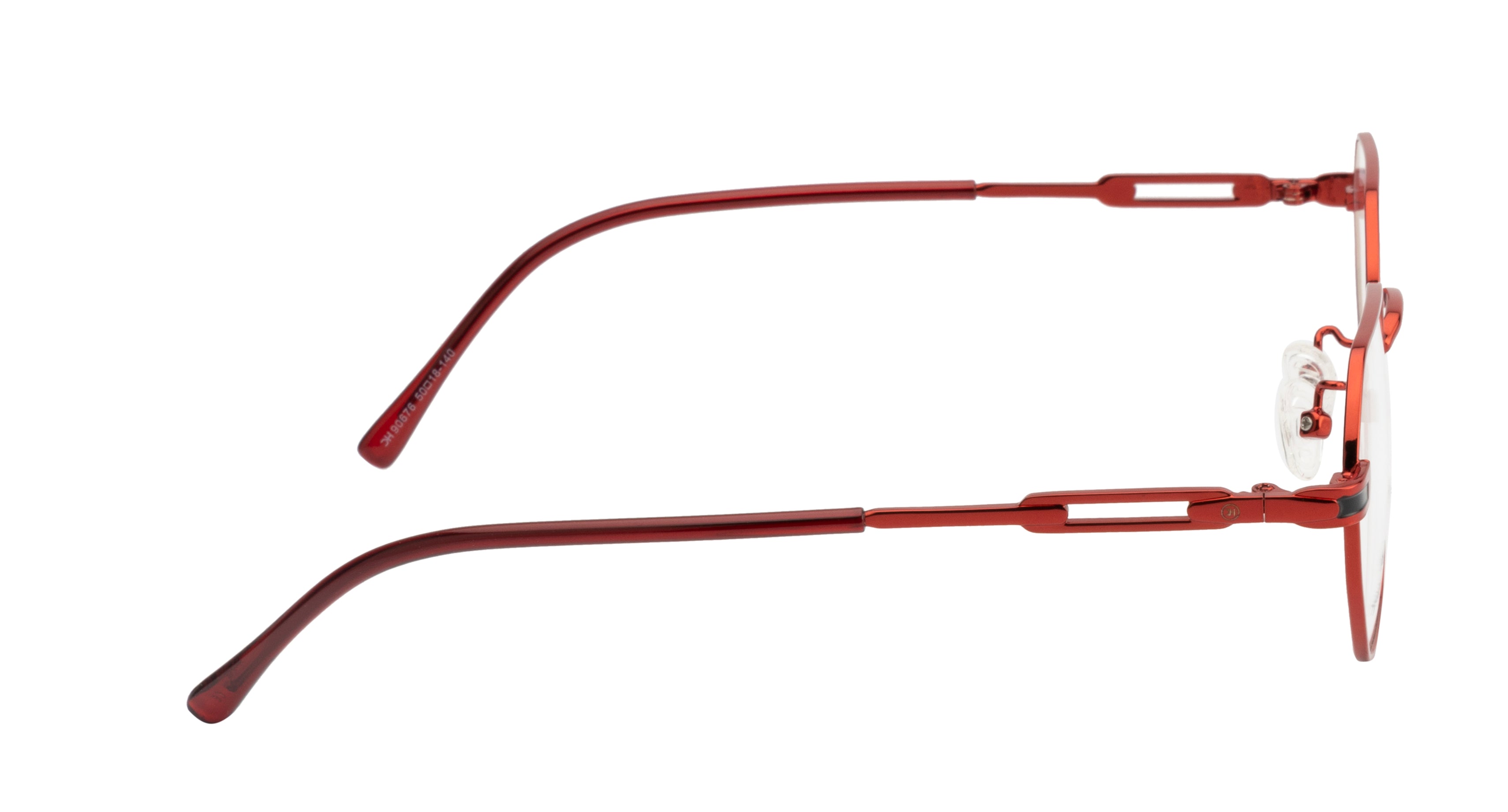 Metal Eyewear In Octagonal Shape | Red Color