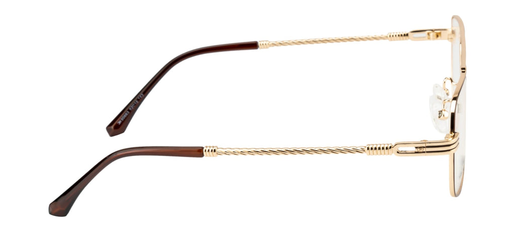 Knight Horse Men’s Premium Metal Eyewear Frame | Golden & Brown Premium Look