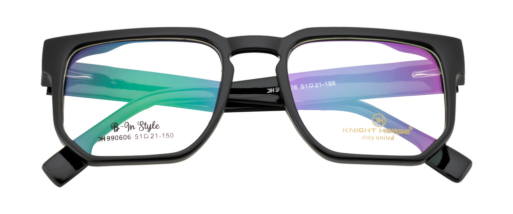 Knight Horse Premium Black Eyewear Frame with Flexible Hinges