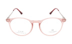 Fashionable Round Eyeglasses - Transparent Red Matte | With Spring | Women