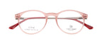 Fashionable Round Eyeglasses - Transparent Red Matte | With Spring | Women