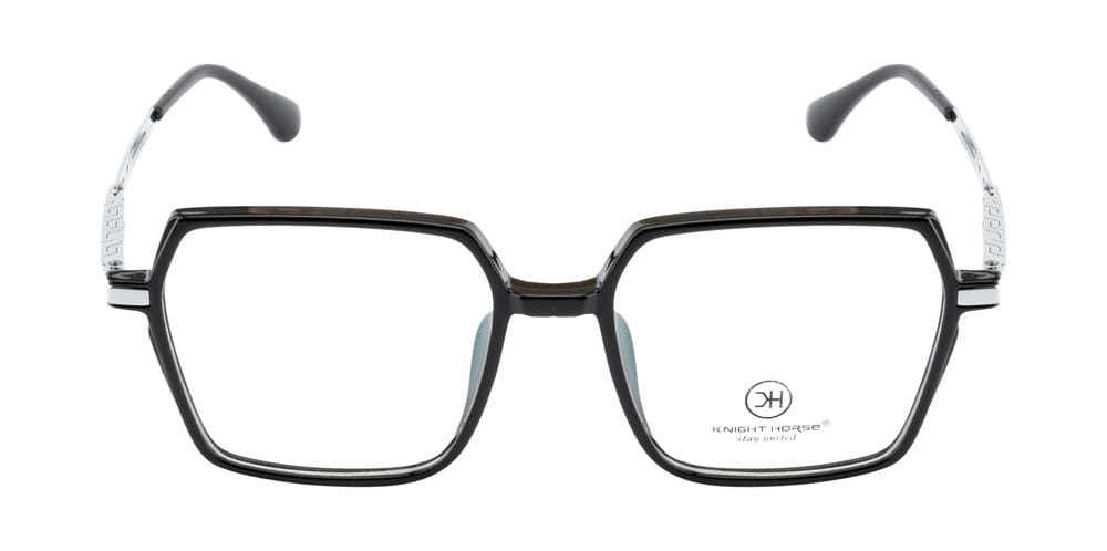 Unisex Titanium Geometric Frame in Black