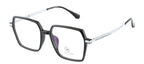 Unisex Titanium Geometric Frame in Black