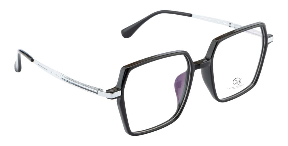 Unisex Titanium Geometric Frame in Black