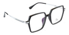 Unisex Titanium Geometric Frame in Black