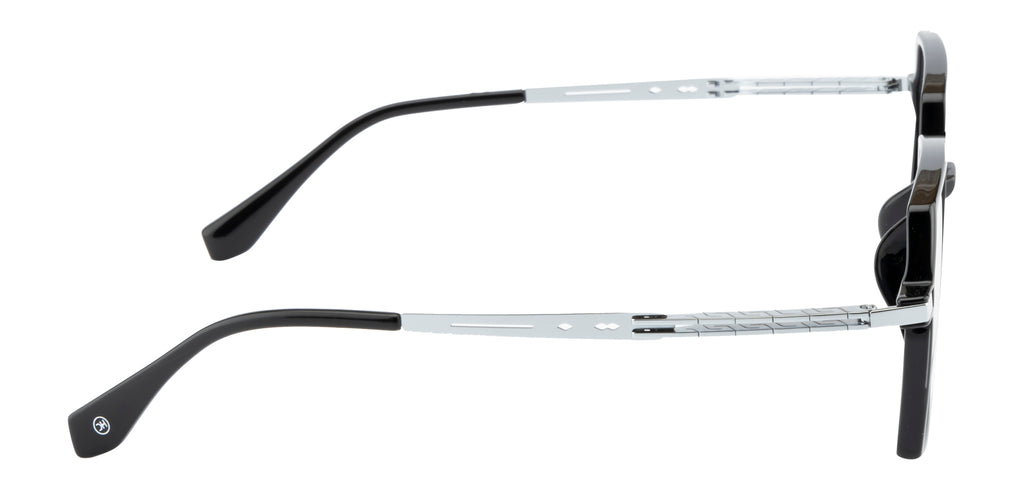 Unisex Titanium Geometric Frame in Black