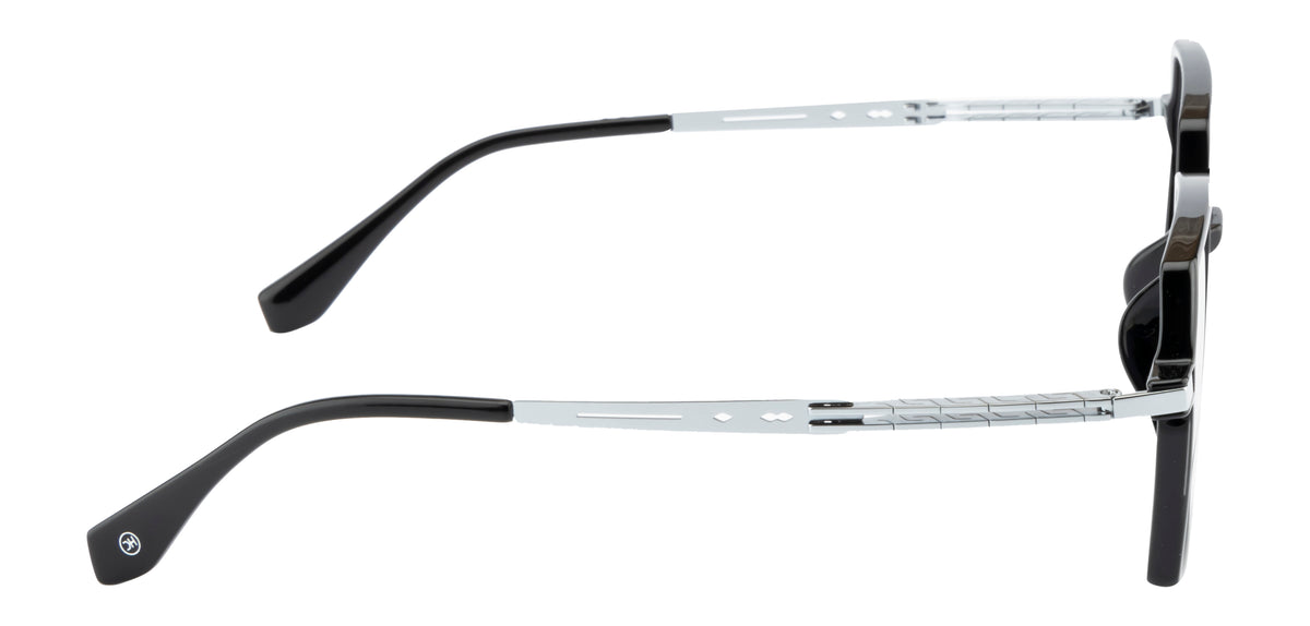 Unisex Titanium Geometric Frame in Black