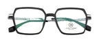 Unisex Titanium Geometric Frame in Black
