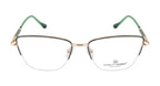 Designer Cat-Eye Eyewear |Green & Gold Elegance