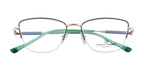 Designer Cat-Eye Eyewear |Green & Gold Elegance