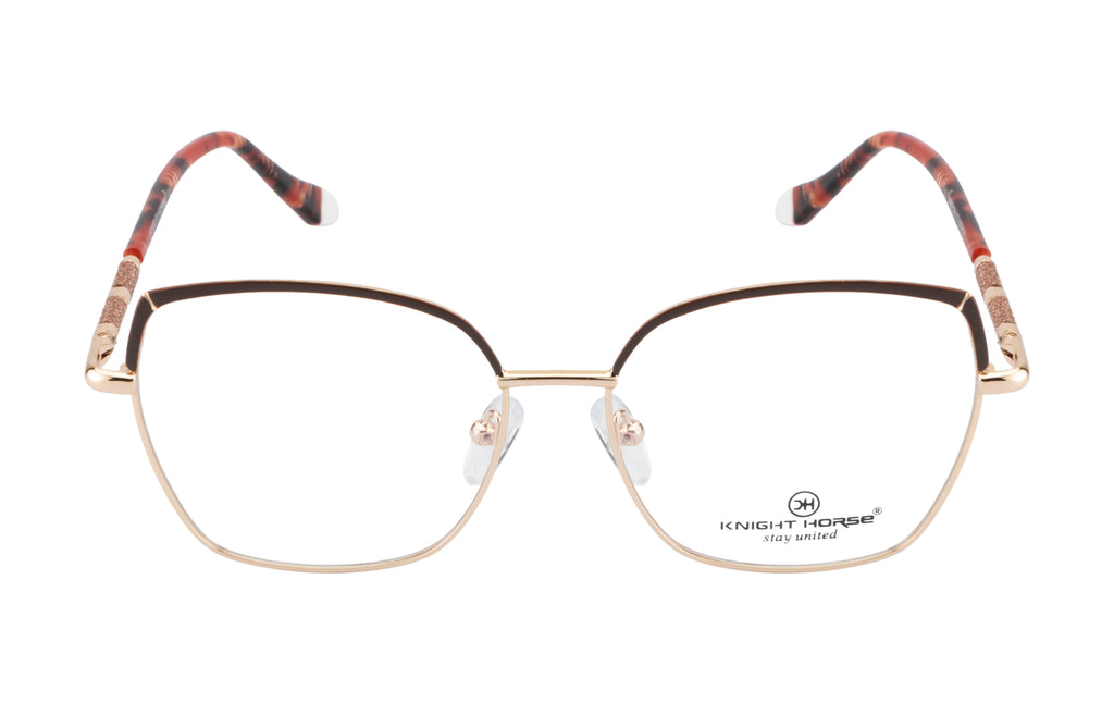 Eye-Catching Cat-Eye Glasses | Red & Gold | With Spring