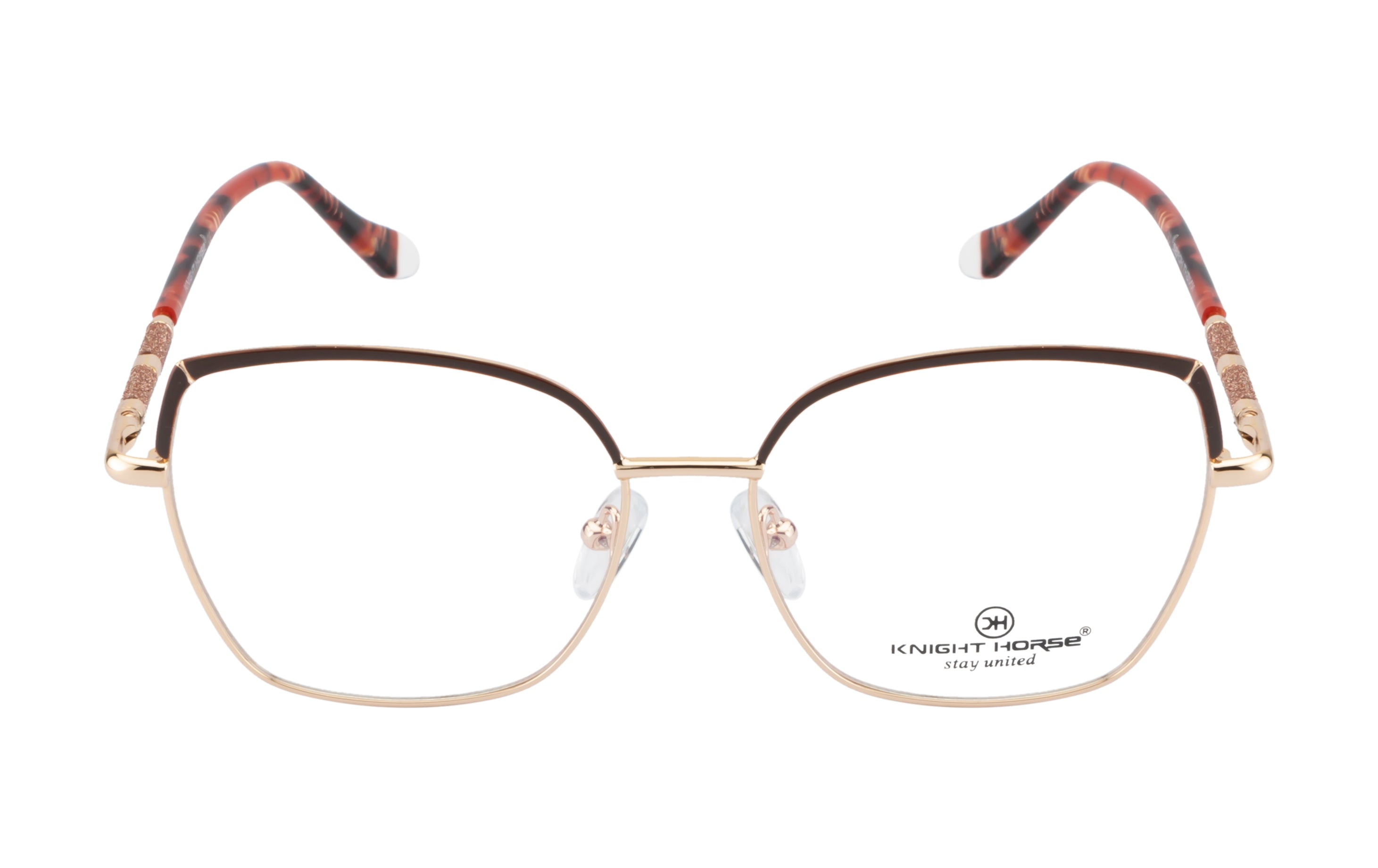 Eye-Catching Cat-Eye Glasses | Red & Gold | With Spring