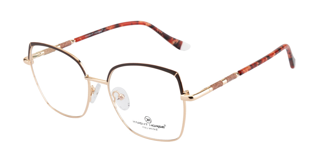 Eye-Catching Cat-Eye Glasses | Red & Gold | With Spring