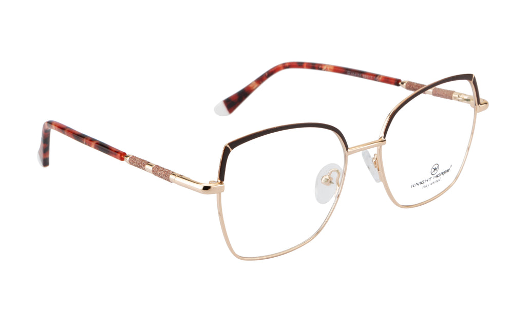 Eye-Catching Cat-Eye Glasses | Red & Gold | With Spring
