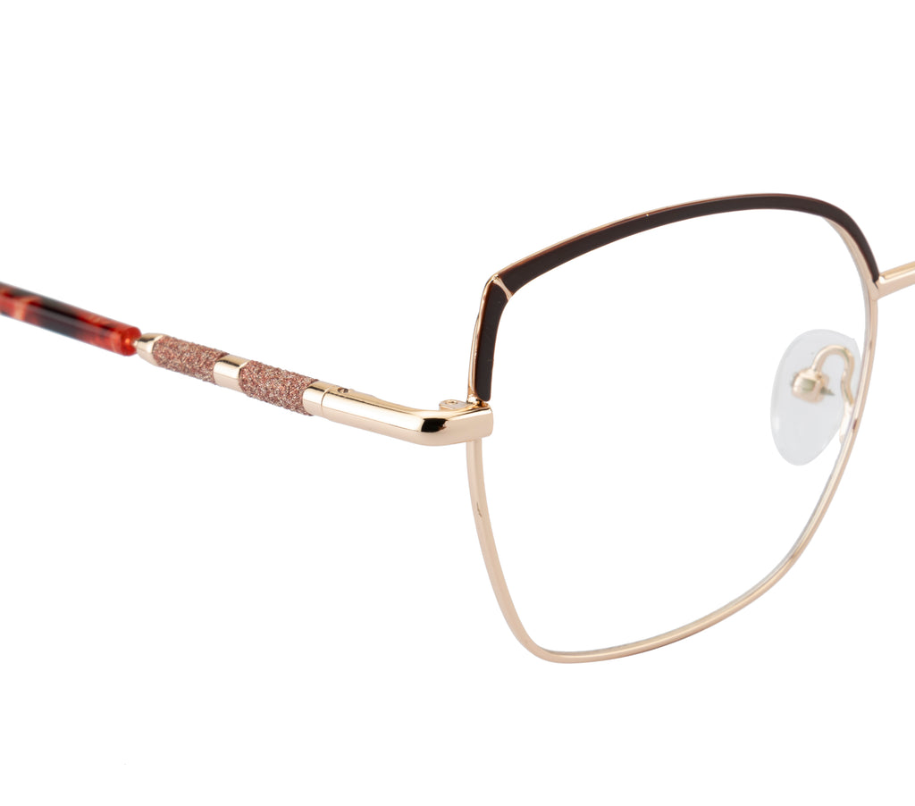 Eye-Catching Cat-Eye Glasses | Red & Gold | With Spring