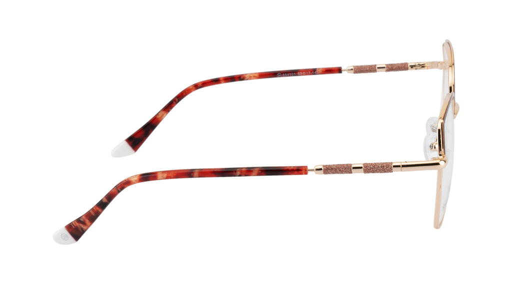 Eye-Catching Cat-Eye Glasses | Red & Gold | With Spring