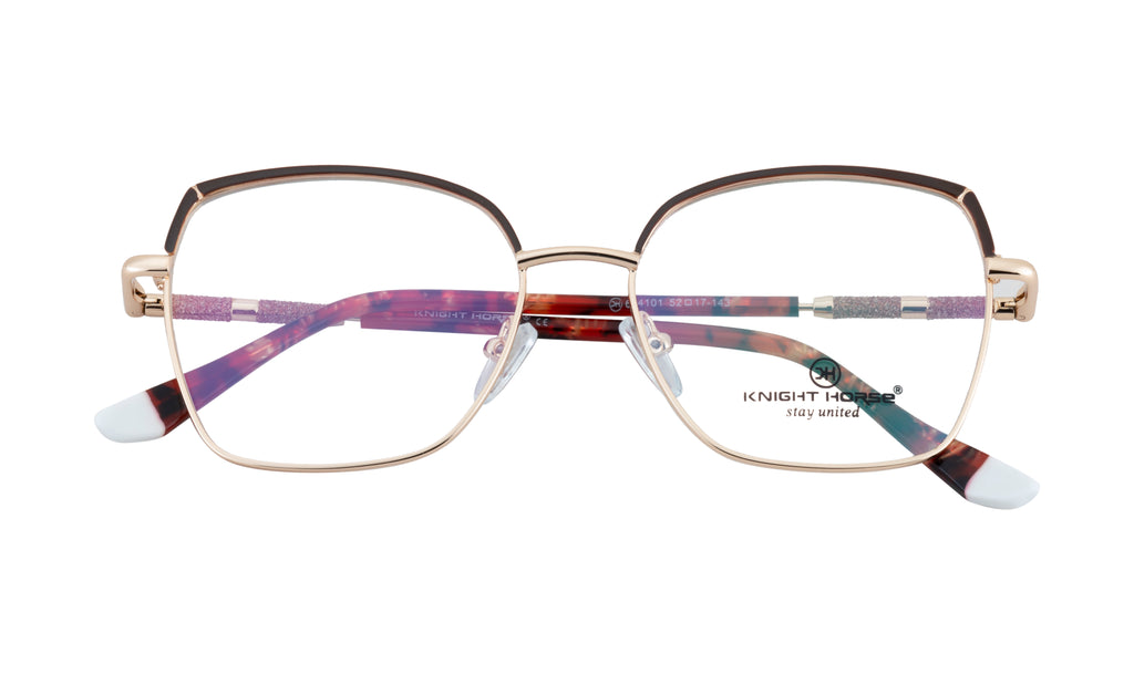 Eye-Catching Cat-Eye Glasses | Red & Gold | With Spring