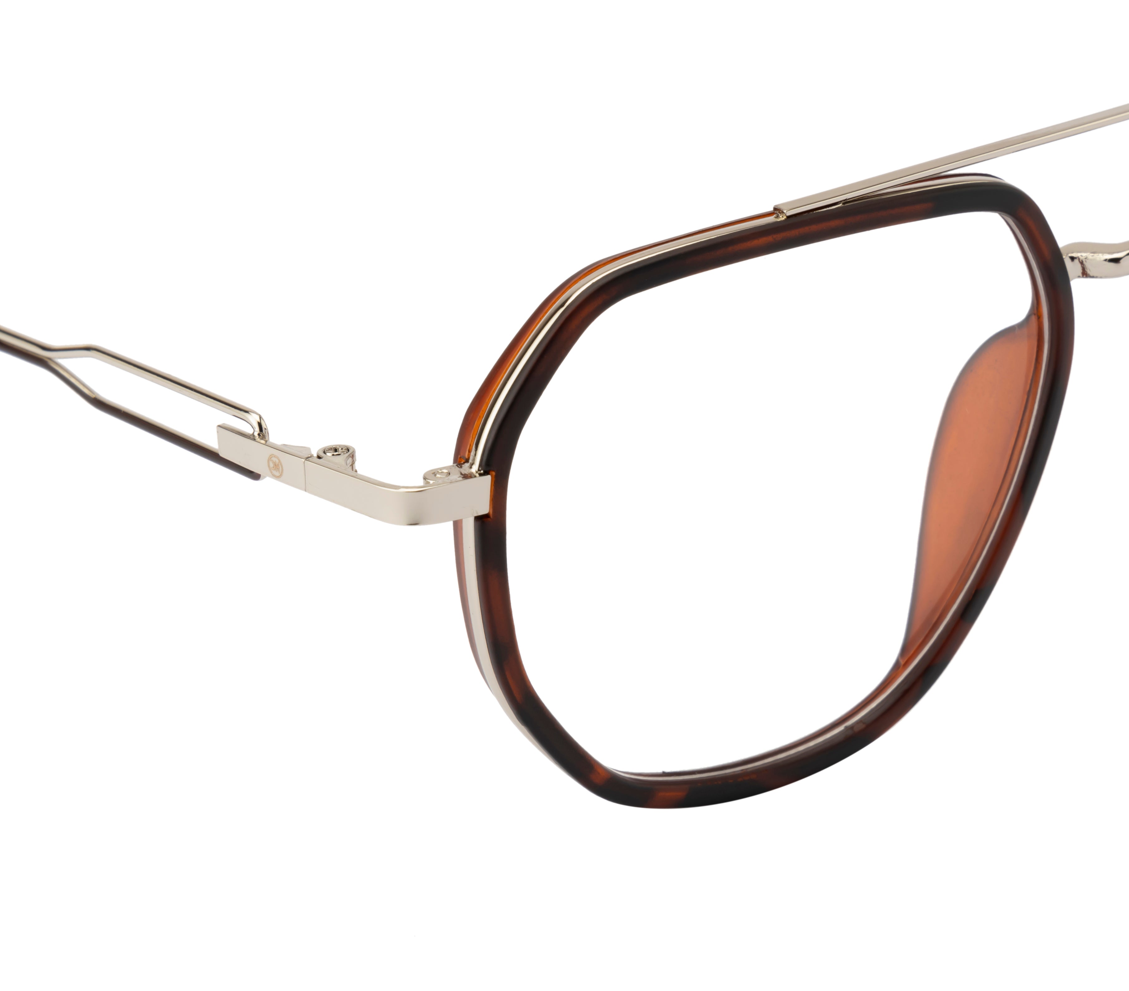 SilverEdge Geo: DA Brown & Silver | Double Bar Frame