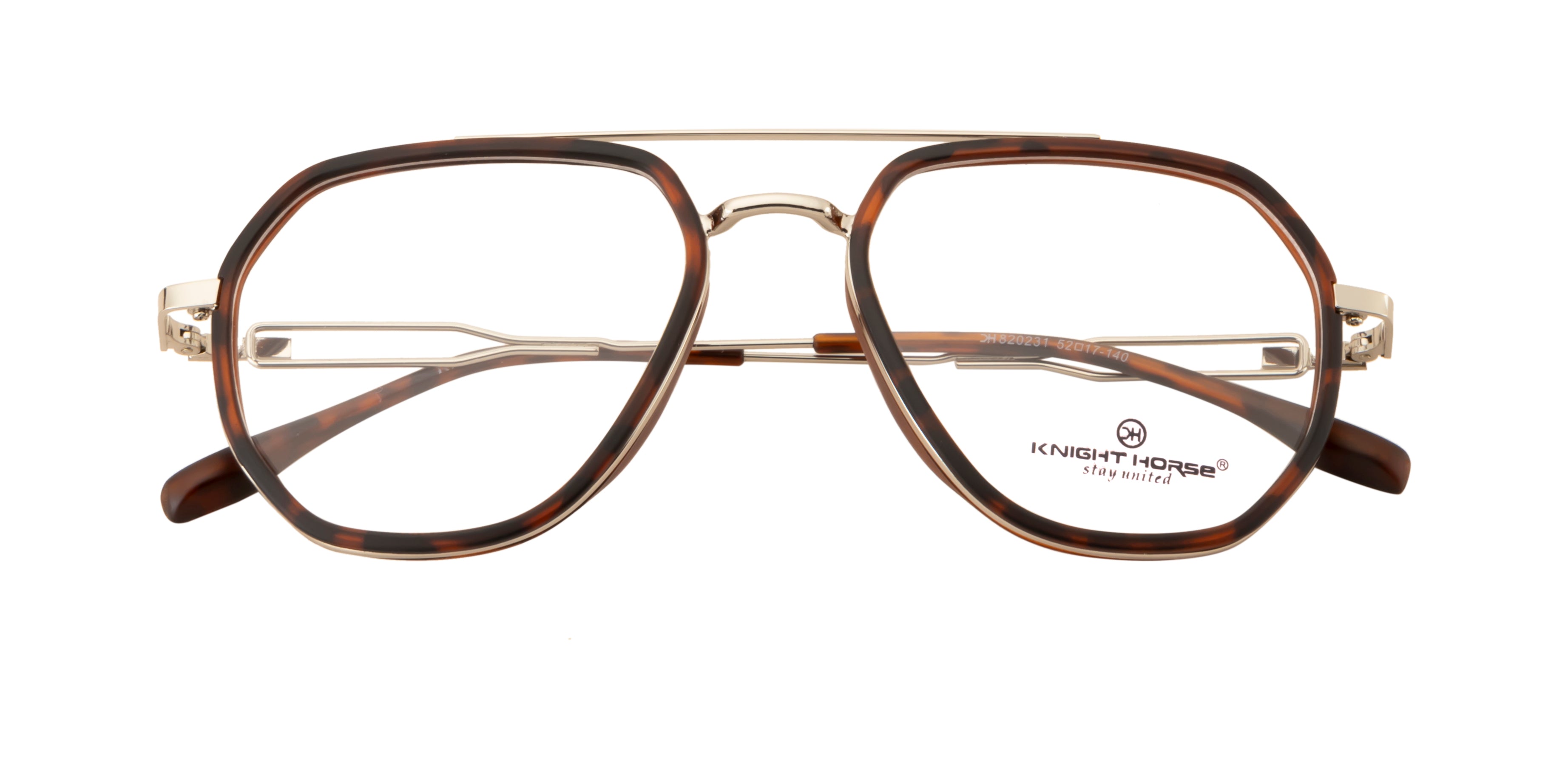 SilverEdge Geo: DA Brown & Silver | Double Bar Frame