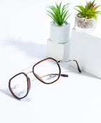 SilverEdge Geo: DA Brown & Silver | Double Bar Frame