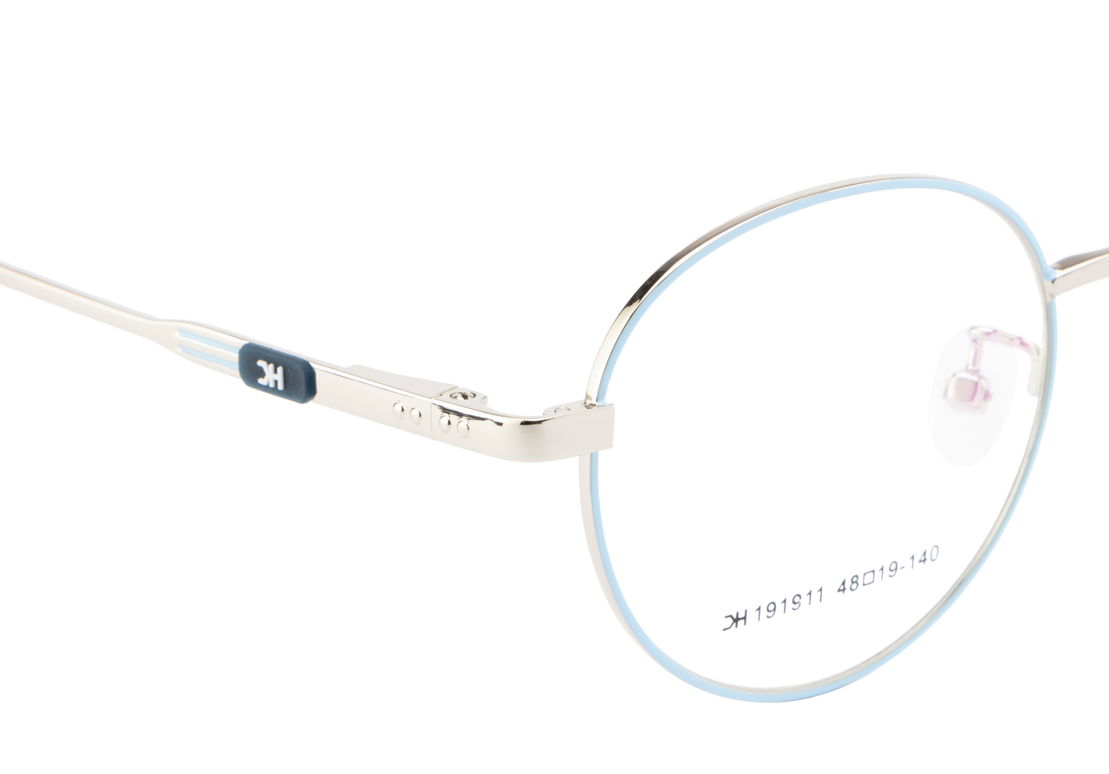 Premium Round Metal Eyewear Frames | Elegance Redefined In Blue And Silver