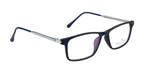 Rectangle Eyeglass Frames | Unisex | Dark Blue | Premium TR & Metal Build |Spring Hinged