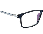 Rectangle Eyeglass Frames | Unisex | Dark Blue | Premium TR & Metal Build |Spring Hinged