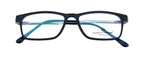 Rectangle Eyeglass Frames | Unisex | Dark Blue | Premium TR & Metal Build |Spring Hinged