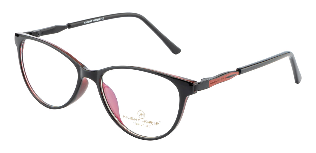 Women'S Tr90 Cat-Eye Marvel In Black And Red Eyewear Frame