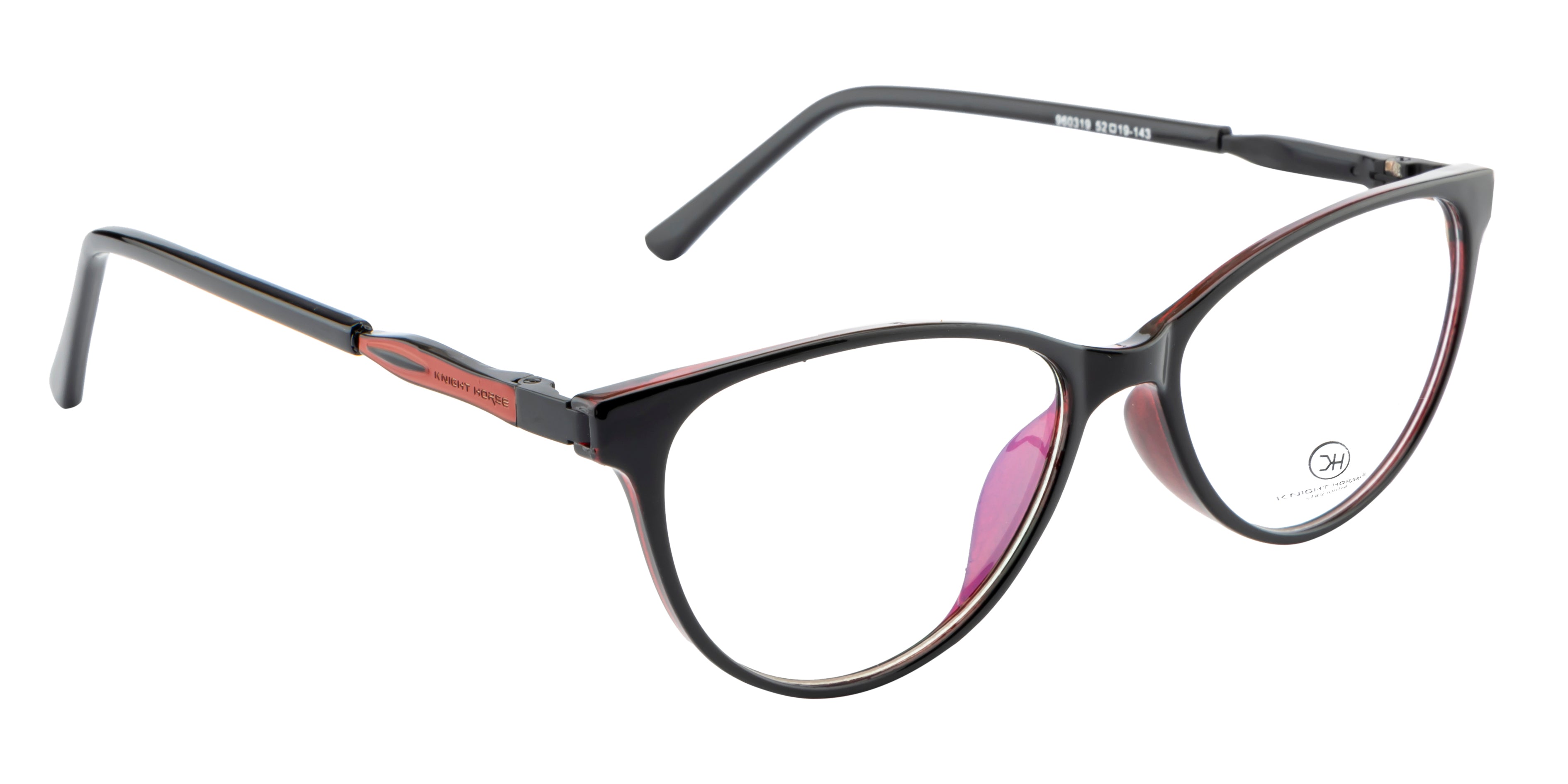Women'S Tr90 Cat-Eye Marvel In Black And Red Eyewear Frame