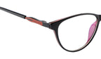 Women'S Tr90 Cat-Eye Marvel In Black And Red Eyewear Frame